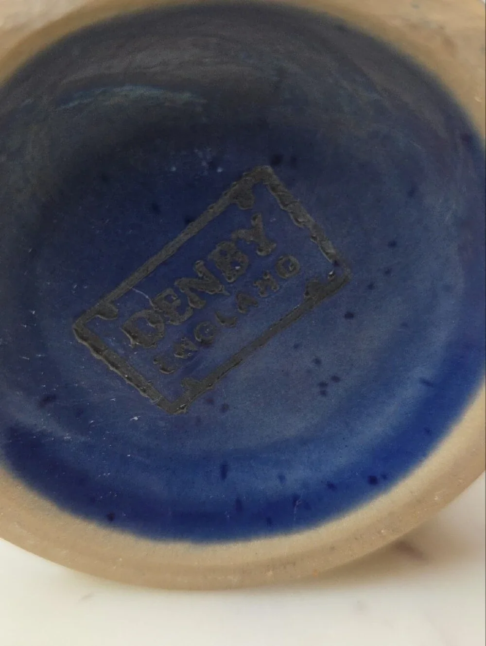 Denby Langley Harlequin Footed Stoneware Mug 1992